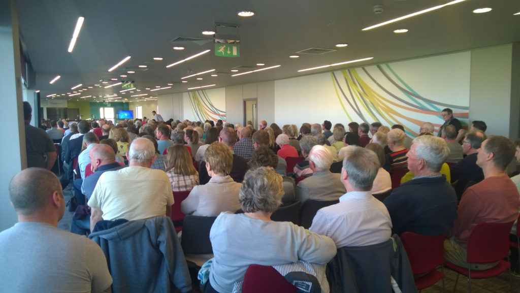 Residents listen as speakers put their case for no houses at Bubb Lane