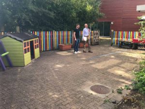 Paved play area for Pre school